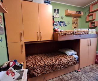 Arredamento cameretta a ponte sfalsato