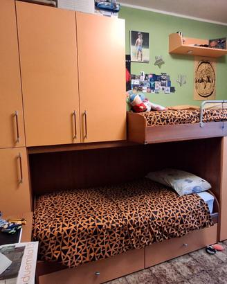 Arredamento cameretta a ponte sfalsato