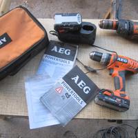 AVVITATORE 18V+TRAPANO-PERC +SMERIGLIATRICE- A.E.G