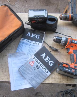 AVVITATORE 18V+TRAPANO-PERC +SMERIGLIATRICE- A.E.G