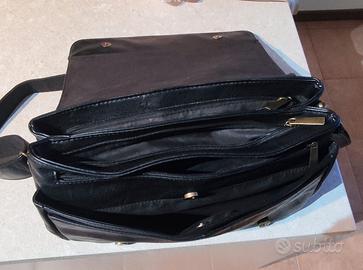KALIDI Borsa A Tracolla Donna In Ecopelle Vintage - 33x11x25 Cm, Con Zip, Per Scuola E Ufficio