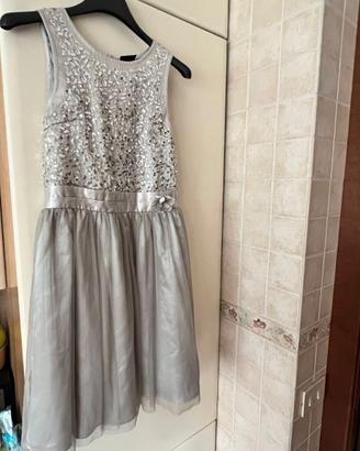 Vestito da cerimonia da bambina grigio Bonprix
