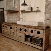 Pastaia originale bancone d'epoca in legno