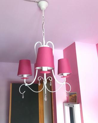 Lampadario Classico a 3 Luci con Paralumi