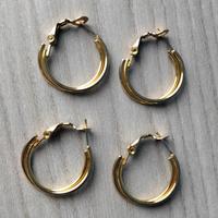 Due coppie di orecchini - Cerchio a doppio anello