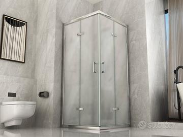 Box Doccia Angolare Cristallo Doppia Porta a Libro