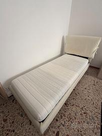 Letto Singolo + Rete a doghe in legno + Materasso