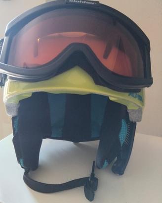 Caasco Alpina verde fluo con mascherina. 