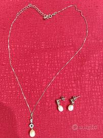 Coordinato d'argento (parure) Collana e orecchini