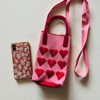 Mini borsa rosa con cuori – NUOVA