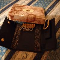 portachiavi columbus in pelle nero