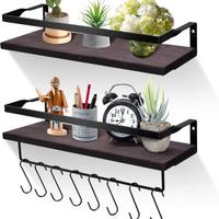 🛠 Mreechan Set di 2 Mensole da Muro in Legno