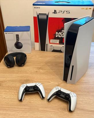 PS5 FAT Disco + 2 DualSense + Pulse 3D – Tutto min