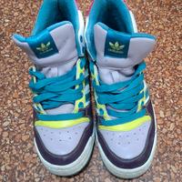 adidas midiru court mid bianco lilla viola azzurro