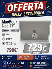 MacBook Neo 13"  8 GB RAM / 512 GB SSD nuovo