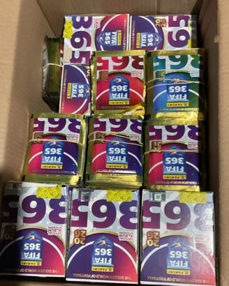 Box e bustine FIFA 365 panini calciatori figurine