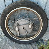 Ruota + gomma anteriore Morini 3  1/2 freno doppio