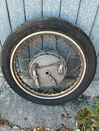 Ruota + gomma anteriore Morini 3  1/2 freno doppio