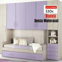 Cameretta completa con ponte, 2 letti e materassi