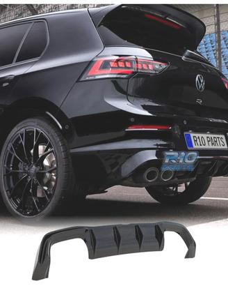 DIFFUSORE VOLKSWAGEN GOLF 8 LOOK R DOPPIA USCITA