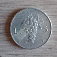 moneta Rep Italiana 5 lire 1950
