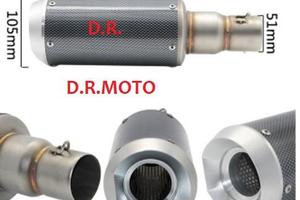 SCARICO marmitta universale CARBON LOOK 36 CM CARB