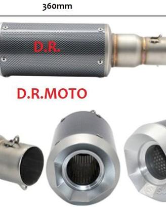 SCARICO marmitta universale CARBON LOOK 36 CM CARB