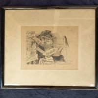 Pablo Picasso Litografia datata 4 Ottobre 1968.