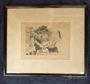 Pablo Picasso Litografia datata 4 Ottobre 1968.