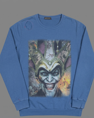 Felpa Blu Grafica "Joker Jester" - Wilfed - Taglia