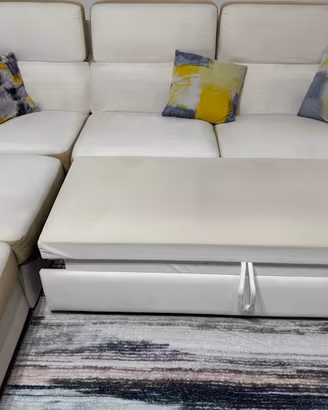 Divano angolare letto con recliner elettrico