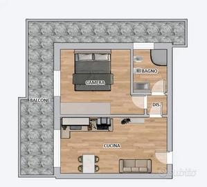 Luminoso bilocale in zona centrale a varese