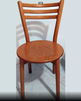 Sedia Vintage LegnoChiaro Robusta Stabile Semplice