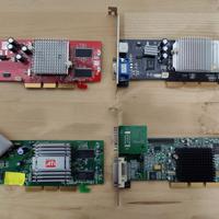 Lotto 4 Schede Video AGP Vintage ATI