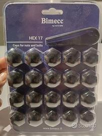 Kit copri dado ruota chiave 17 neri