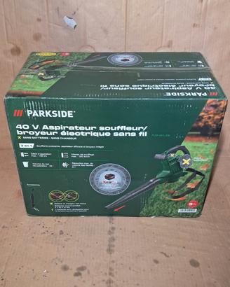 soffiatore a dobbiamo  batteria 20v  40v parkside 