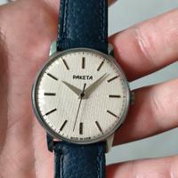 Orologio Raketa "linen dial" anni 80 carica manual