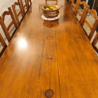 Tavvolo rovere massello con 12 sedie abbinate