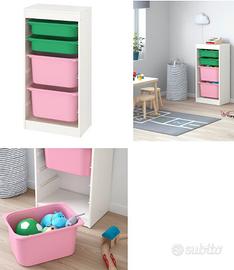 N.2 mobili IKEA TROFAST con contenitori giocattoli