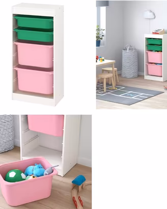 N.2 mobili IKEA TROFAST con contenitori giocattoli
