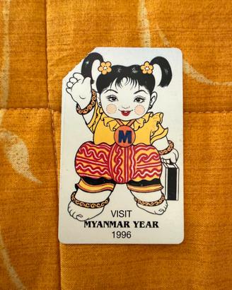 Rara carta telefonica Visit Myanmar Year 1996