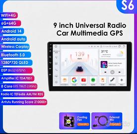 AUTORADIO ANDROID 6GB/64GB-8 Core-Internet 4G-WiFi