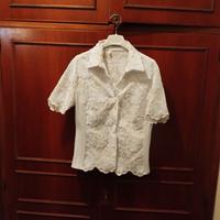 camicia donna manica corta bianca taglia L 