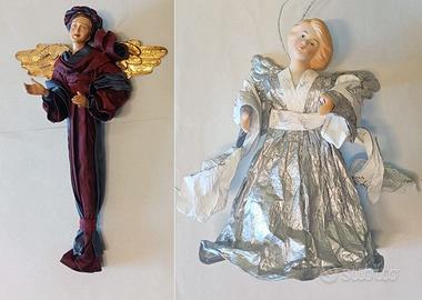 coppia angeli decorativi natalizi