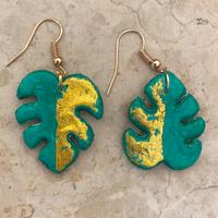 Orecchini foglia di monstera
