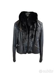 Giacca biker in pelle