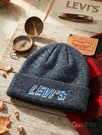 Cappello Levi's Beanie Grigio Melange - Originale