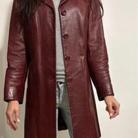 Giacca in pelle rossa, alta qualità artigianale