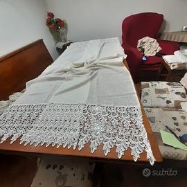 coppia tende cotone ricamate