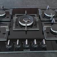 Piano di cottura  in vetro nero lucido Siemens 